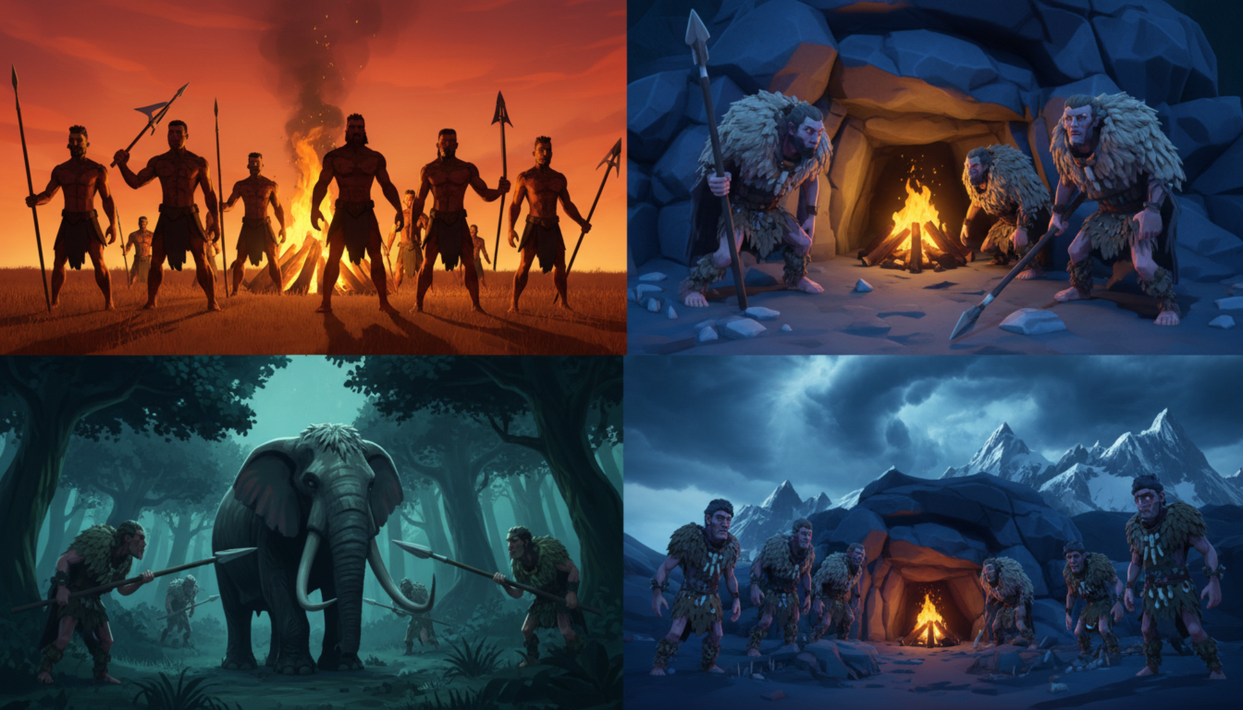 Four species of the Old World