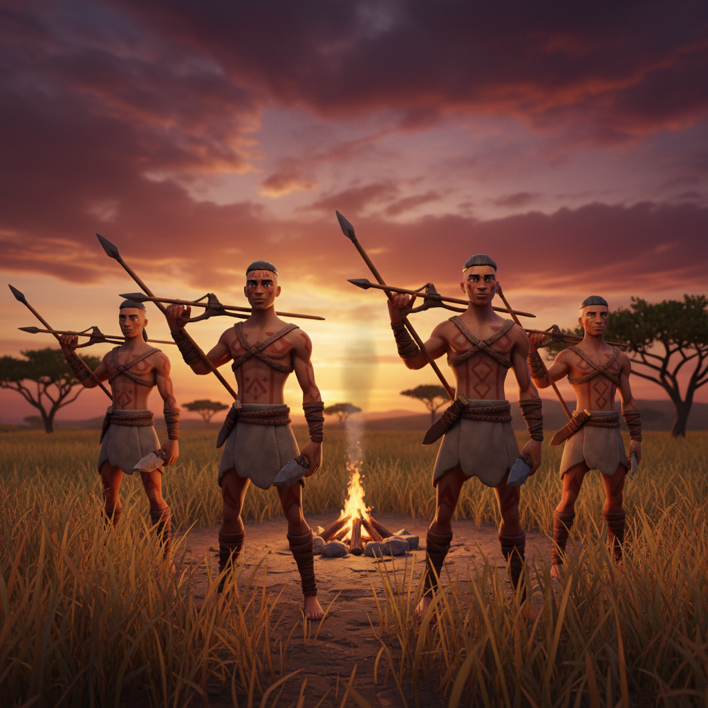 Homo sapiens hunters sweeping into Eurasia